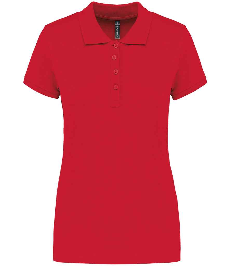 Kariban Kariban Ladies Short Sleeve Piqué Polo Shirt Red