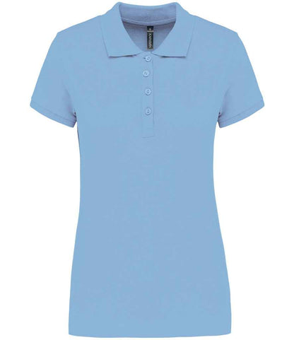 Kariban Kariban Ladies Short Sleeve Piqué Polo Shirt Sky Blue