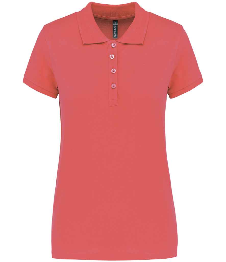 Kariban Kariban Ladies Short Sleeve Piqué Polo Shirt True Coral