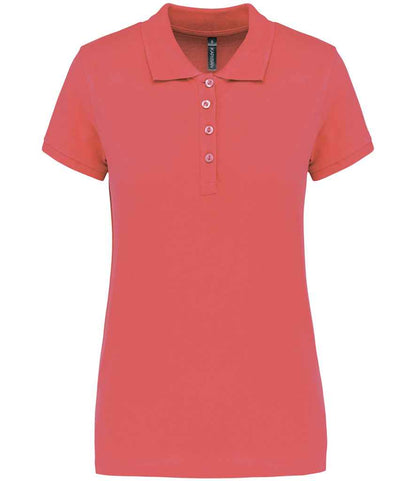Kariban Kariban Ladies Short Sleeve Piqué Polo Shirt True Coral