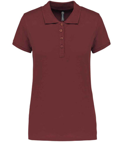 Kariban Kariban Ladies Short Sleeve Piqué Polo Shirt Wine