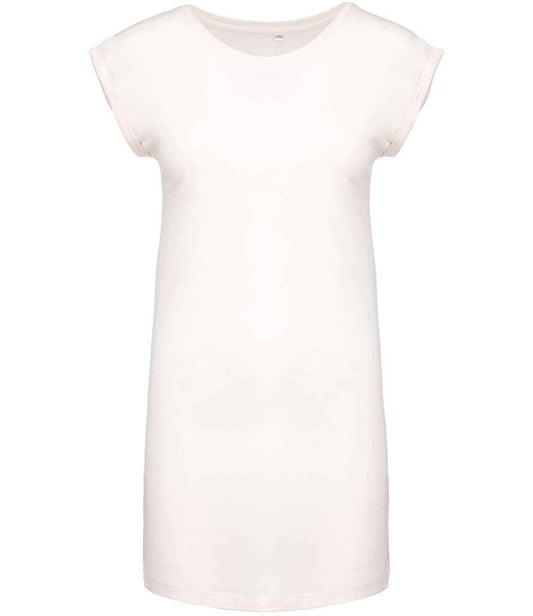 Kariban Ladies T-Shirt Dress in Off White