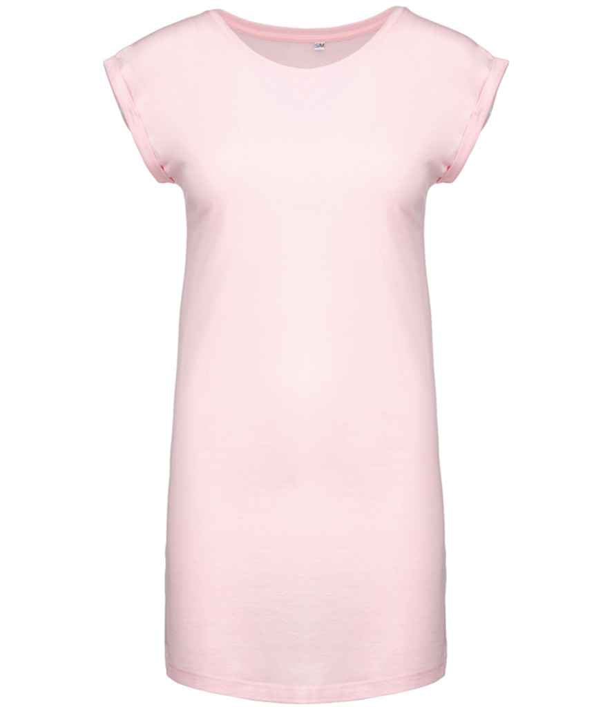 Kariban Ladies T-Shirt Dress in Pale Pink