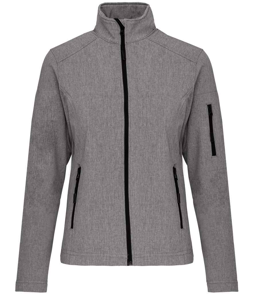 Kariban Kariban Ladies Soft Shell Jacket Marl Grey