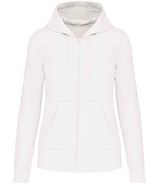 Kariban Ladies Full Zip Hoodie in White