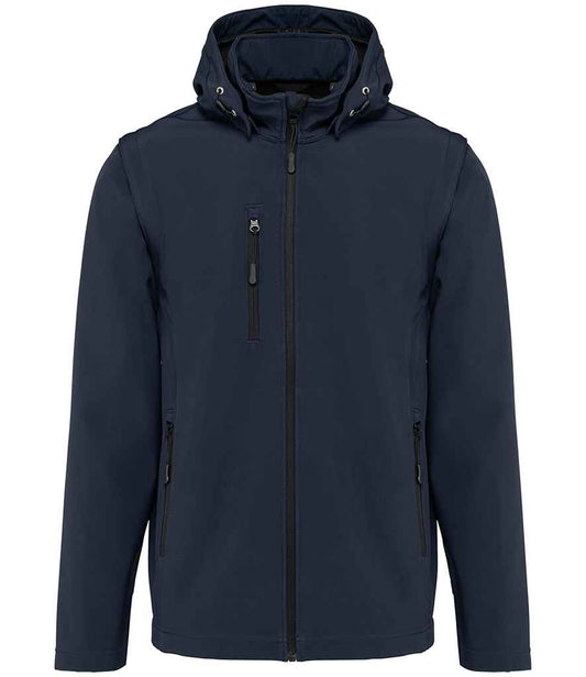 Kariban Unisex Three Layer Hooded Soft Shell Jacket in Navy
