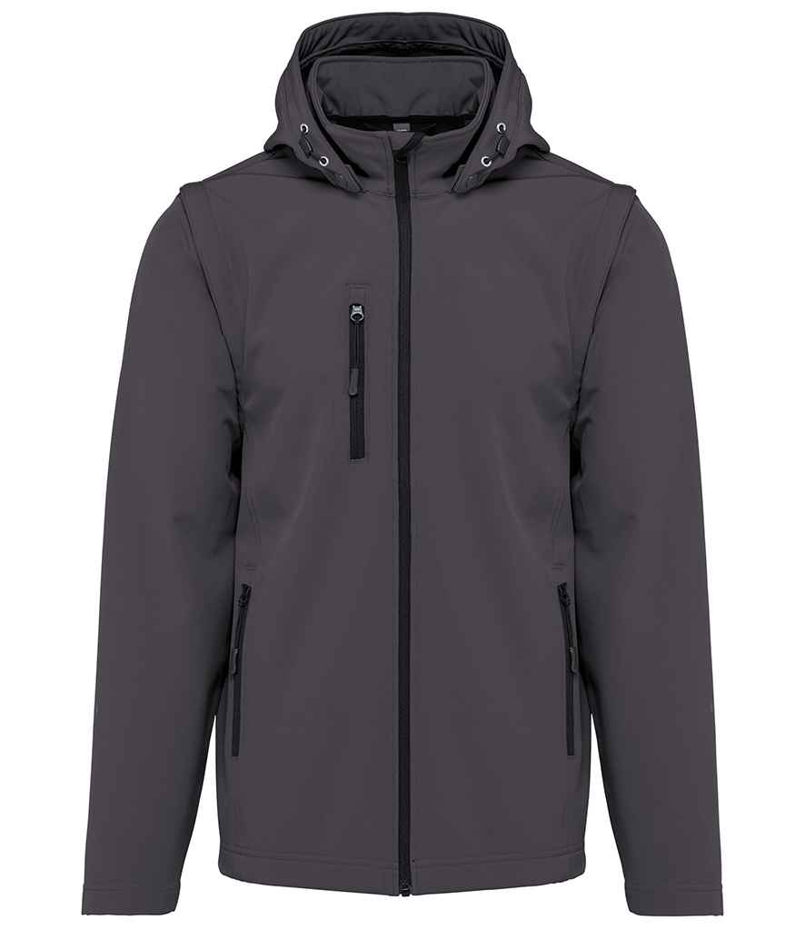 Kariban Kariban Unisex Three Layer Hooded Soft Shell Jacket Titanium