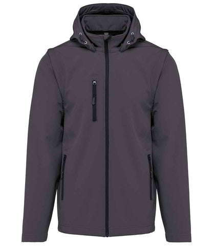 Kariban Kariban Unisex Three Layer Hooded Soft Shell Jacket Titanium