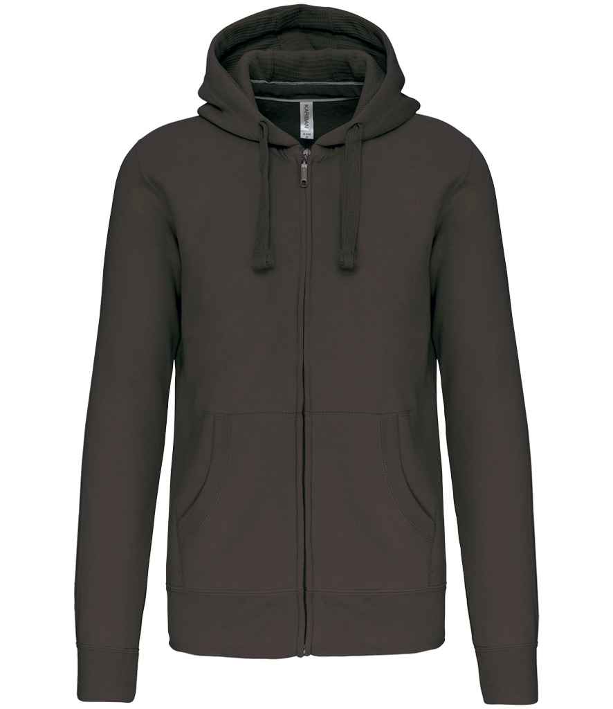 Kariban Kariban Full Zip Hooded Sweatshirt Dark Grey