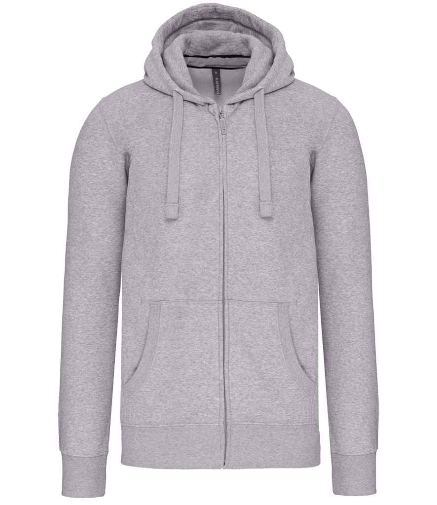 Kariban Kariban Full Zip Hooded Sweatshirt Oxford Grey