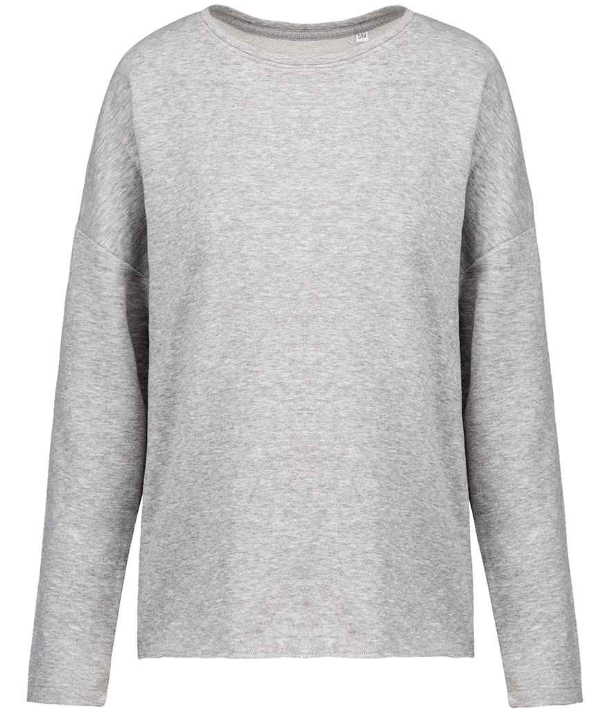 Kariban Ladies Oversized Sweatshirt in Light Grey