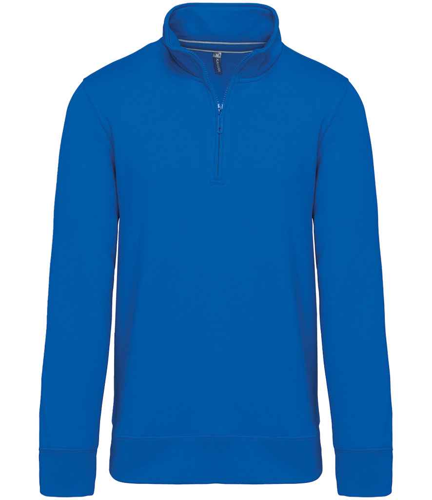 Kariban Kariban Zip Neck Sweatshirt Light Royal Blue