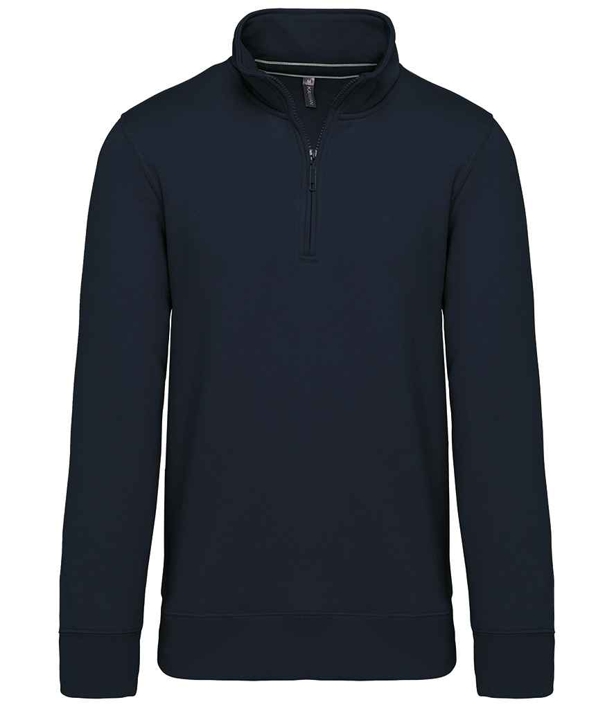 Kariban Kariban Zip Neck Sweatshirt Navy