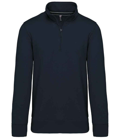 Kariban Kariban Zip Neck Sweatshirt Navy