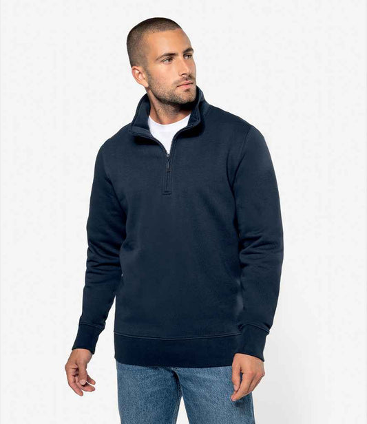 Kariban Zip Neck Sweatshirt