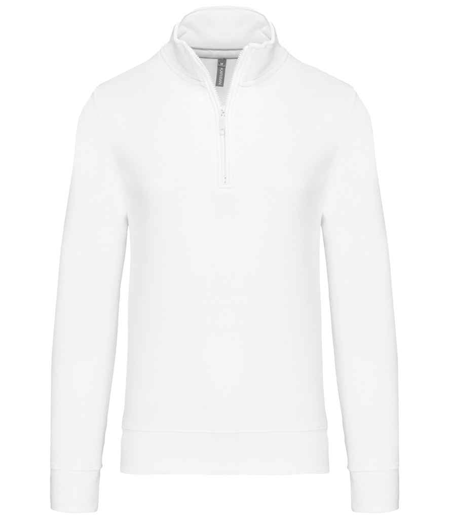 Kariban Kariban Zip Neck Sweatshirt White