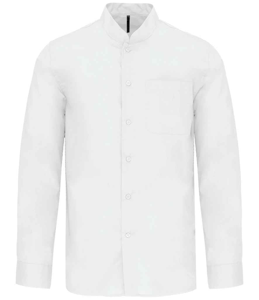 Kariban Kariban Long Sleeve Mandarin Collar Shirt White