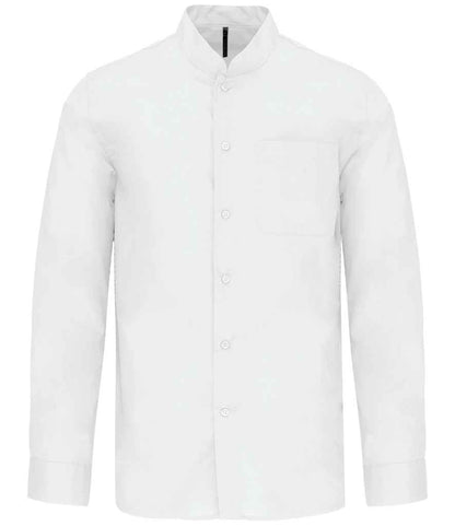 Kariban Kariban Long Sleeve Mandarin Collar Shirt White
