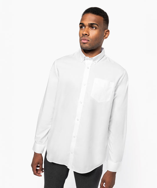 Kariban Men's long-sleeved Oxford shirt Oxford Blue