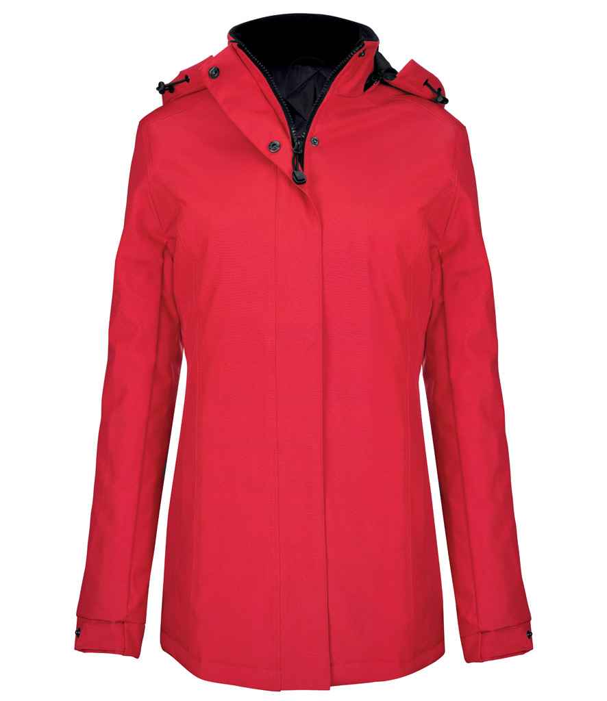 Kariban Kariban Ladies Parka Jacket Red