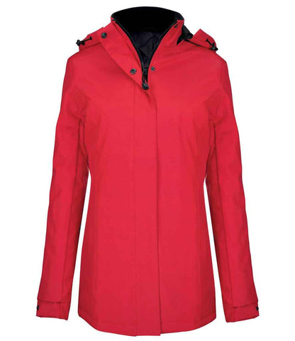 Kariban Kariban Ladies Parka Jacket Red