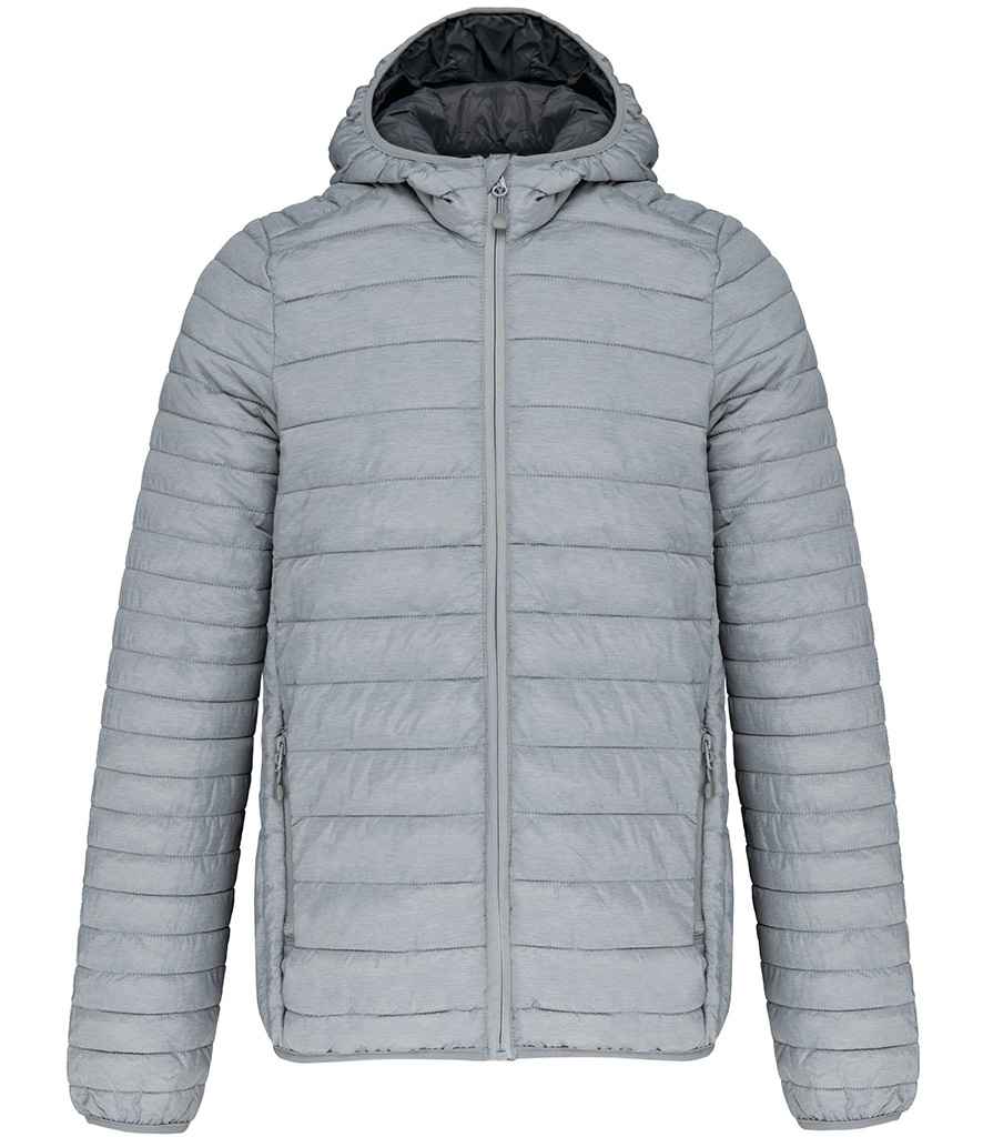 Kariban Kariban Lightweight Hooded Padded Jacket Marl Silver
