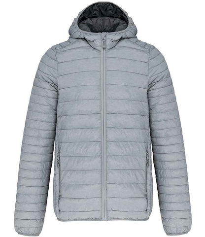 Kariban Kariban Lightweight Hooded Padded Jacket Marl Silver