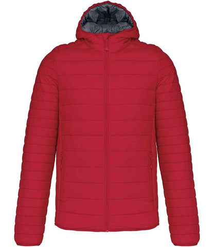 Kariban Kariban Lightweight Hooded Padded Jacket Red