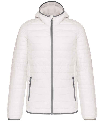 Kariban Kariban Lightweight Hooded Padded Jacket White