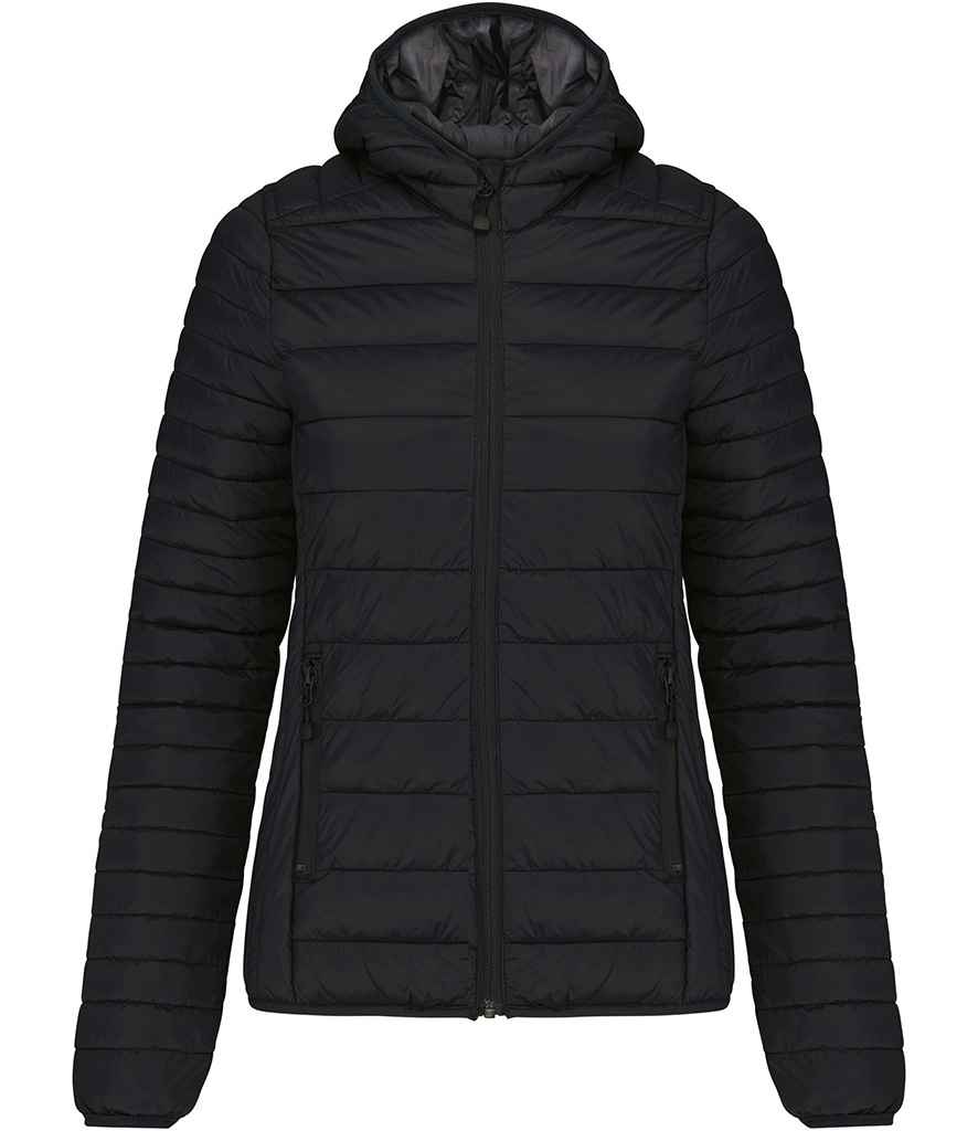 Kariban Kariban Ladies Lightweight Hooded Padded Jacket Black