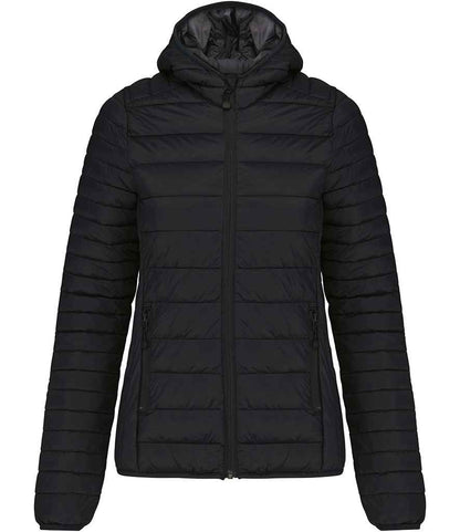 Kariban Kariban Ladies Lightweight Hooded Padded Jacket Black