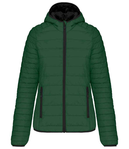 Kariban Kariban Ladies Lightweight Hooded Padded Jacket Forest Green