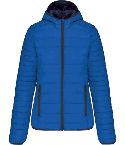Kariban Kariban Ladies Lightweight Hooded Padded Jacket Light Royal Blue