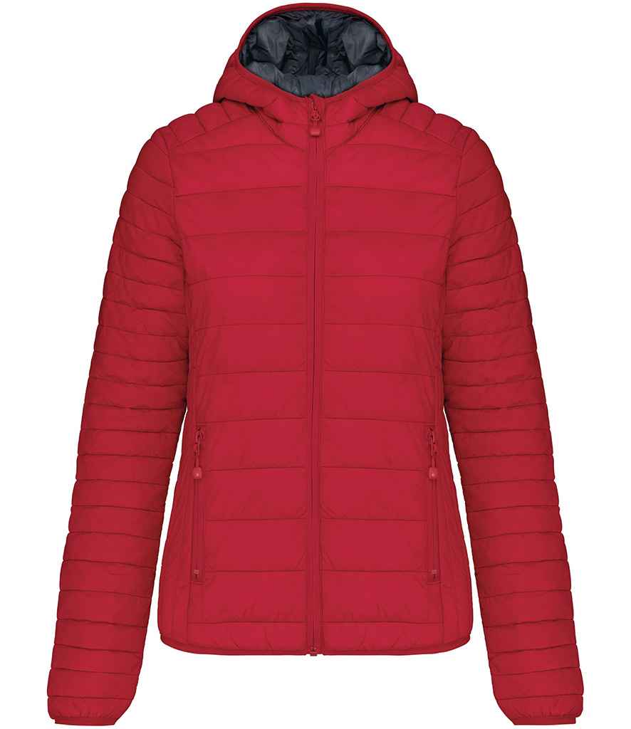 Kariban Kariban Ladies Lightweight Hooded Padded Jacket Red