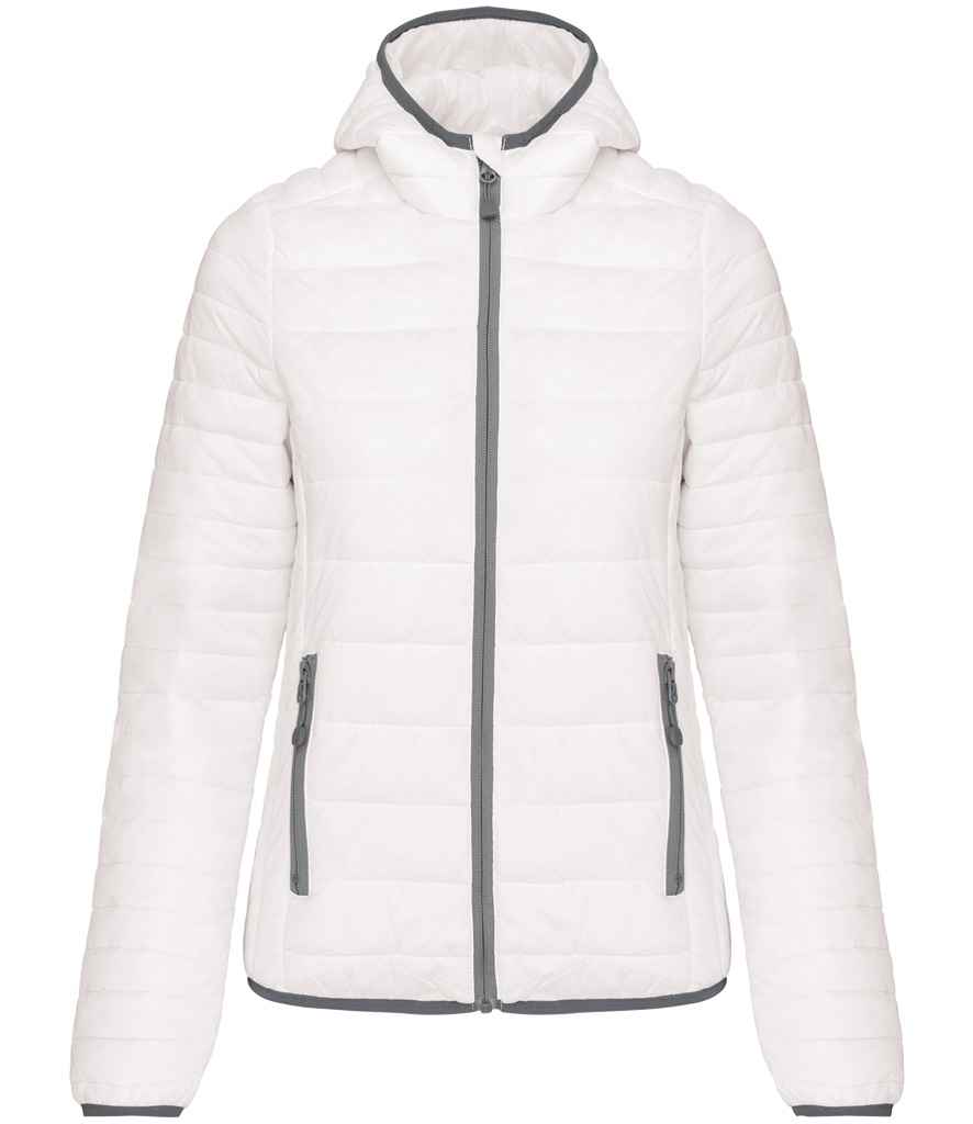 Kariban Kariban Ladies Lightweight Hooded Padded Jacket White