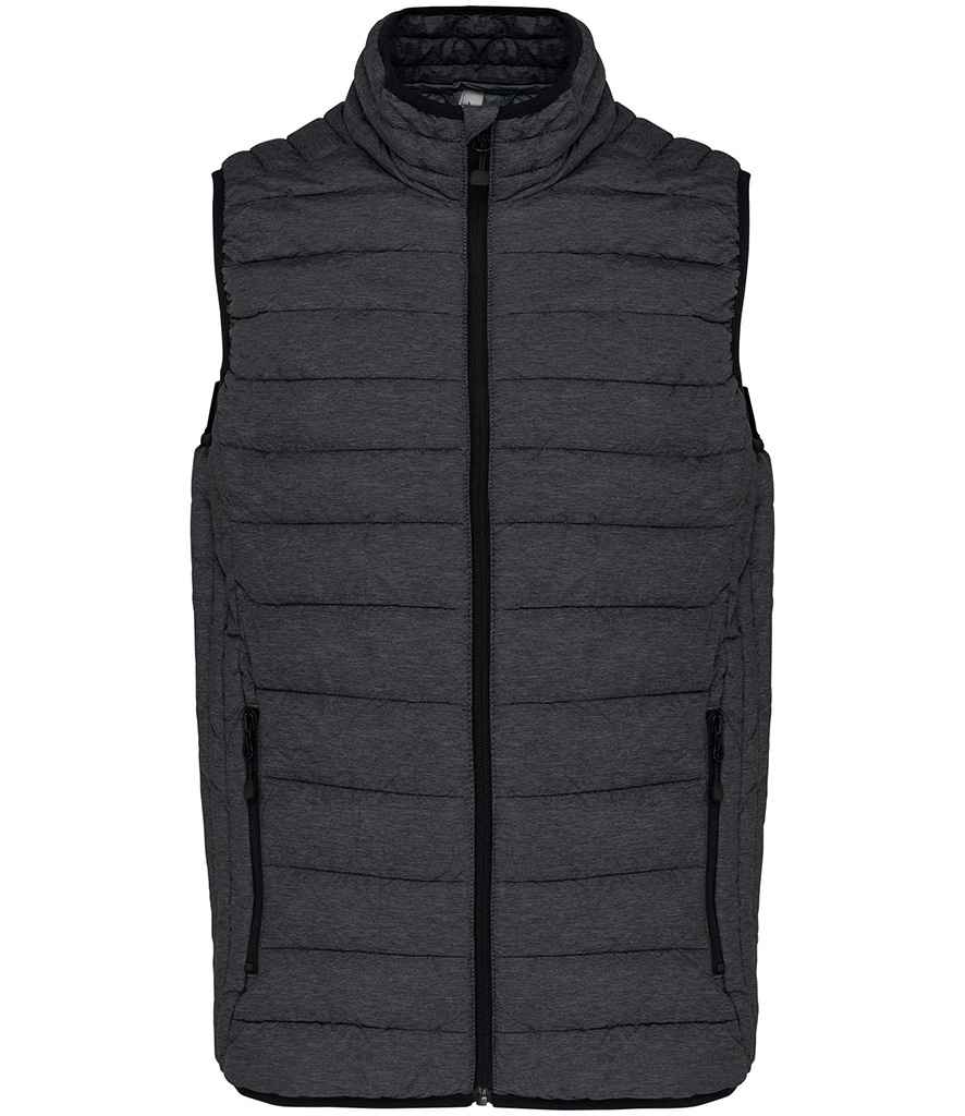Kariban Kariban Lightweight Padded Bodywarmer Marl Dark Grey
