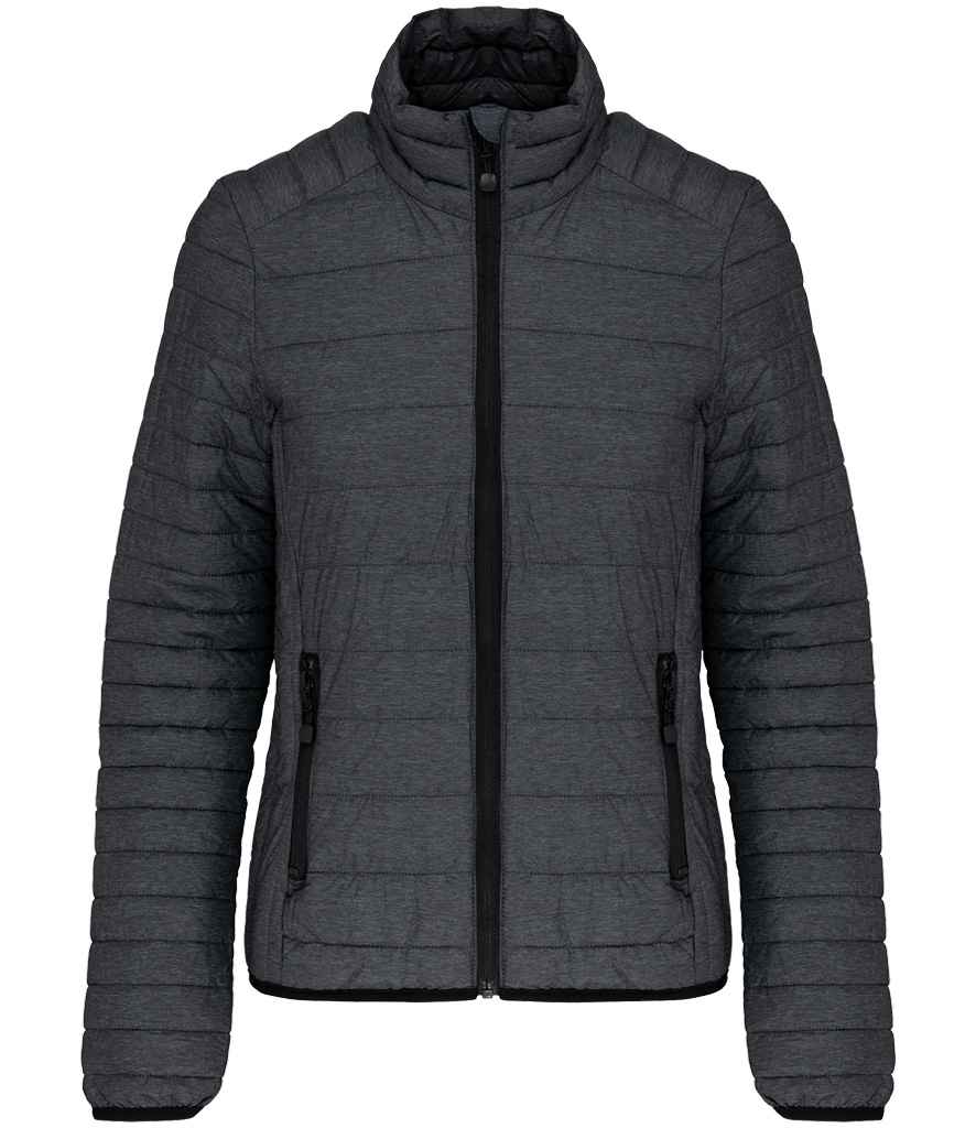Kariban Kariban Ladies Lightweight Padded Jacket Marl Dark Grey
