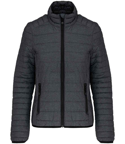 Kariban Kariban Ladies Lightweight Padded Jacket Marl Dark Grey