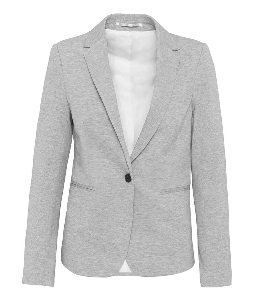 Kariban Kariban Ladies Knitted Blazer Light Grey Heather