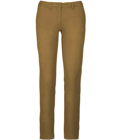 Kariban Ladies Chino Trousers in Camel