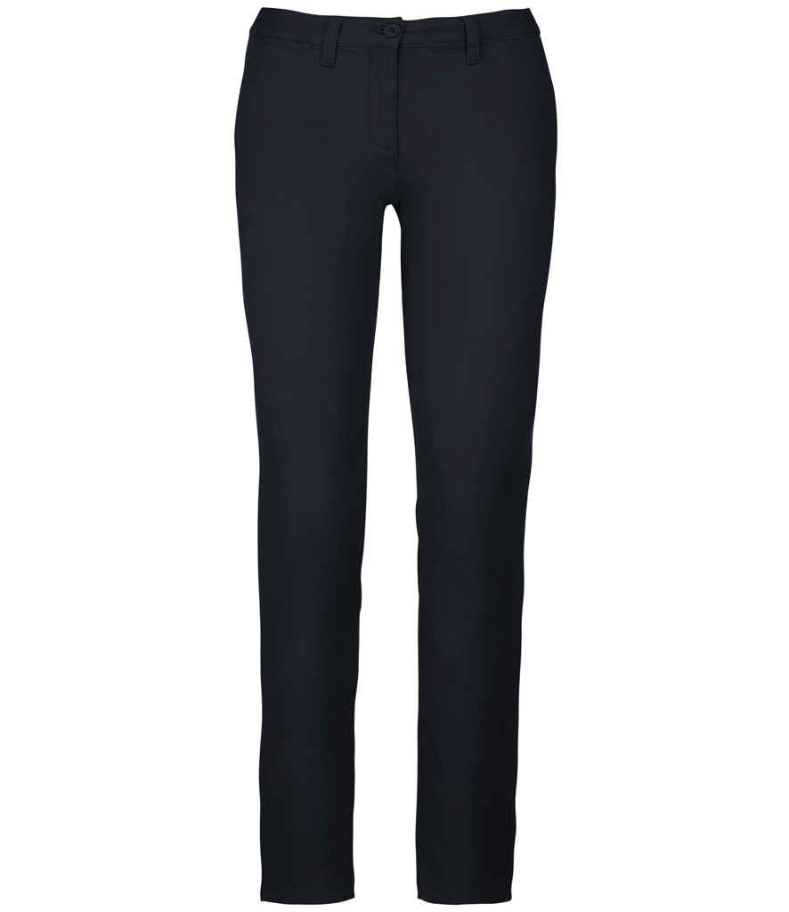 Kariban Ladies Chino Trousers in Dark Navy