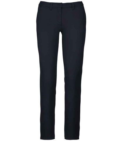 Kariban Ladies Chino Trousers in Dark Navy