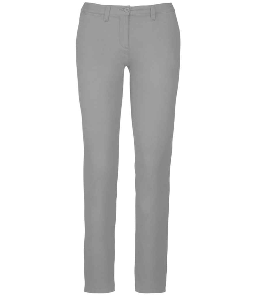 Kariban Ladies Chino Trousers in Fine Grey