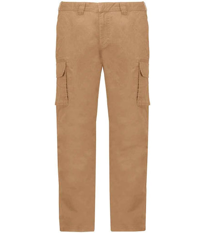 Kariban Multi-Pocket Trousers in Camel