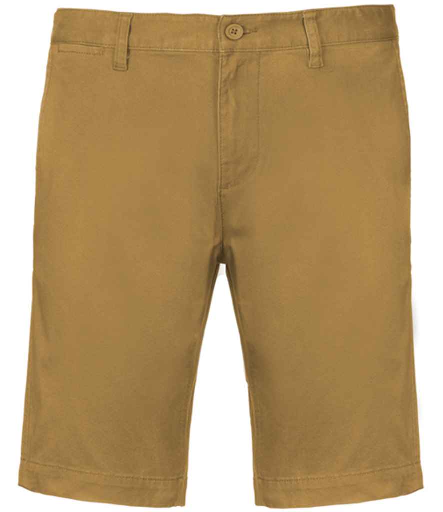 Kariban Chino Bermuda Shorts in Camel