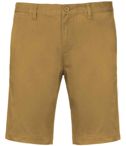 Kariban Chino Bermuda Shorts in Camel