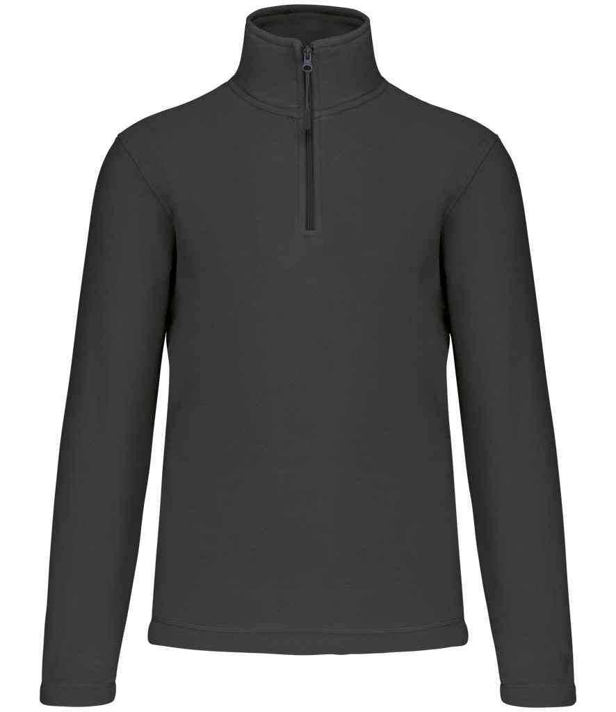 Kariban Kariban Enzo Zip Neck Micro Fleece Dark Grey