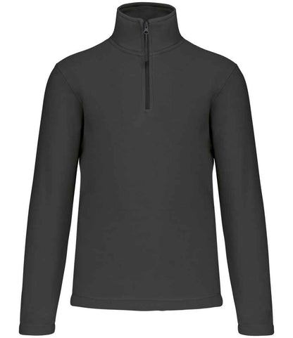 Kariban Kariban Enzo Zip Neck Micro Fleece Dark Grey