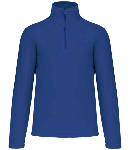 Kariban Enzo Zip Neck Micro Fleece in Royal Blue