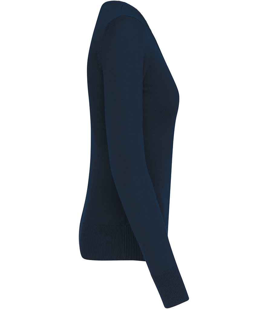 Kariban Ladies Cotton Acrylic V Neck Sweater